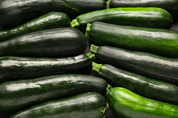 Texture of fresh green zucchini as background
