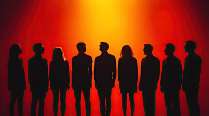 A professional vocal ensemble performing with a minimalist background for text.