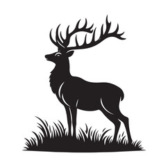 Deer silhouette, vector illustration design