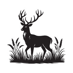 Deer silhouette, vector illustration design