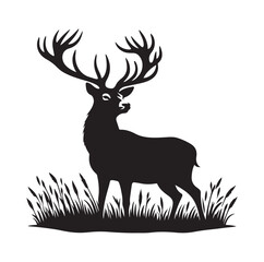 Deer silhouette, vector illustration design