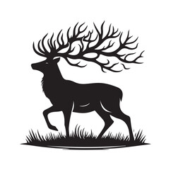 Deer silhouette, vector illustration design