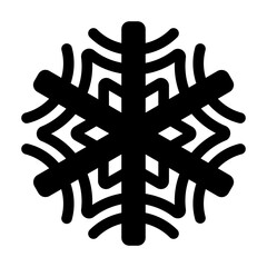 Decorative Snowflake Solid Icon