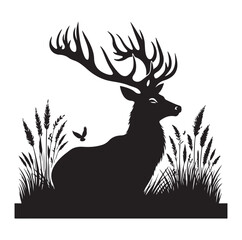 Deer silhouette, vector illustration design