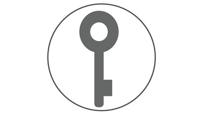 Key icon vector. Key vector icon. Key symbol for web site design .