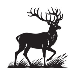 Deer silhouette, vector illustration design