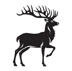 Deer silhouette, vector illustration design