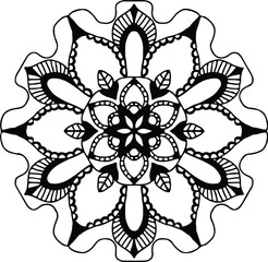 A Black and White Masterpiece Mandala
