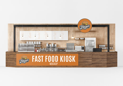 Fast Food Kiosk Mockup