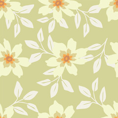 abstract a solid multicolor small and big flower mixed vector pattern arrangement with medium color, all over vector design with white background illustration digital image for textile printing factor