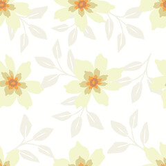 abstract a solid multicolor small and big flower mixed vector pattern arrangement with medium color, all over vector design with white background illustration digital image for textile printing factor