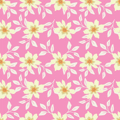 abstract a solid multicolor small and big flower mixed vector pattern arrangement with medium color, all over vector design with white background illustration digital image for textile printing factor