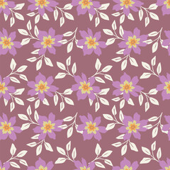 seamless pattern with pink narcissus, floral background, daffodil contour pattern