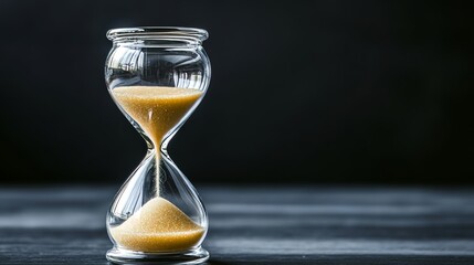 Timeless Passage - An hourglass symbolizing the finite nature of time and resources.
