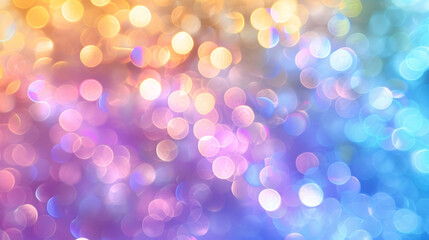 Obraz premium Vibrant Rainbow Bokeh Abstract Background with Circular Glow