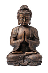 Buddha statue isolated on transparent background.