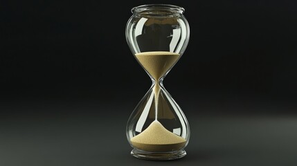 Timeless Passage - An hourglass symbolizing the finite nature of time and resources.
