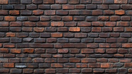 Fototapeta premium A wall made of weathered old brown brick 