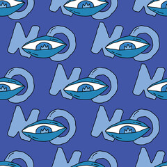 square seamless pattern -sinister eyes for Halloween.Devil eyes in 1970s psychedelic style.Groovy and funky print ornament.A look from a horror movie. Mystical esoteric eye.Witches,astrology and tarot