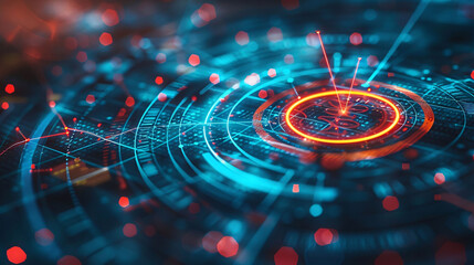 Targeted Roadmap with Red Marker Indicating Key Digital Milestones