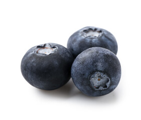 Fresh blueberries isolated on white background