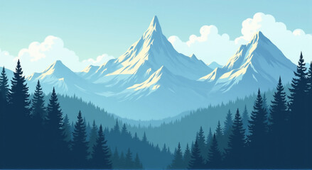 Fototapeta premium winter mountain landscape