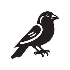 Stylish Jackdaw Silhouette Vectors: Ideal for Creative Design Projects