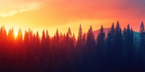 Tranquil Sunset Skyline