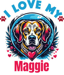 Spud Is My Cute Cat, Cat name t-shirt Design