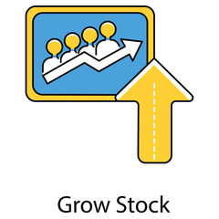 Grow Stock Icon. Vector Icon Design