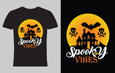 Happy Halloween Spooky Vibe T shirt design