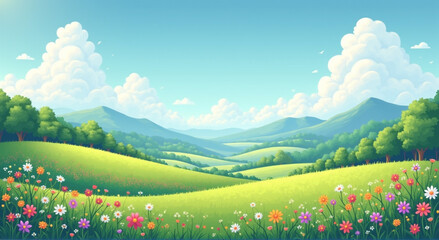 Fototapeta premium landscape with mountains