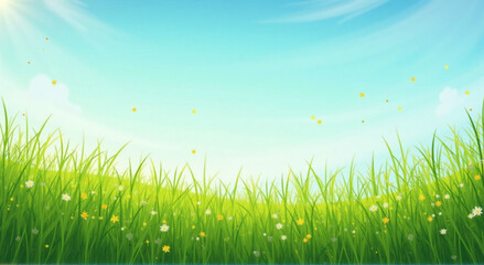 Obraz premium grass and sky