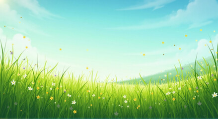 Obraz premium grass and sun