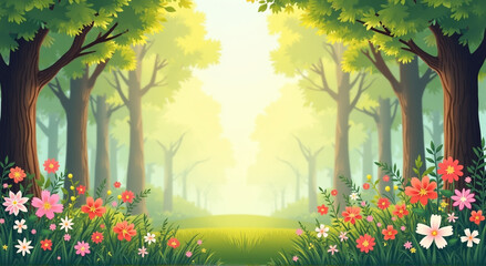 morning in the forest