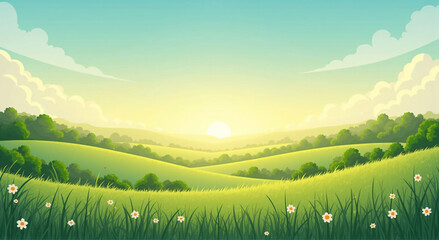 landscape with mountains