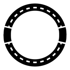 Circle badge icon. Simple award vector illustration.