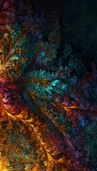 Intricate abstract fractal backdrop.
