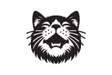 Fototapeta premium Cat mouth vector and silhouette