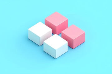 Obraz premium An isolated purple background with a trendy flat style play button icon