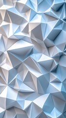 White geometric abstract textured surface with polygonal shapes for modern design background