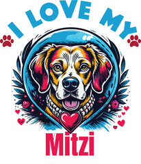 Wag Is My Cute Cat, Cat name t-shirt Design