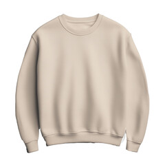 mock-up blank space beige sweatshirt isolated