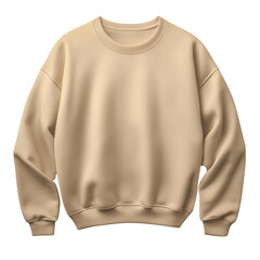 mock-up blank space beige sweatshirt isolated