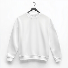 mock-up blank space white sweatshirt isolated on white background