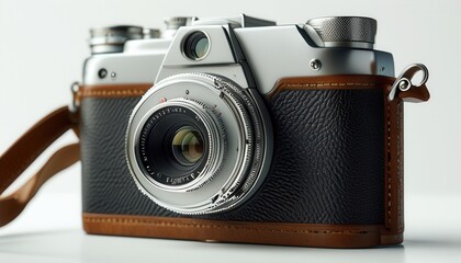 Vintage Camera in Detailed Low Resolution Style