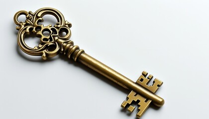 Vintage Ornate Key with Detailed Design Elements