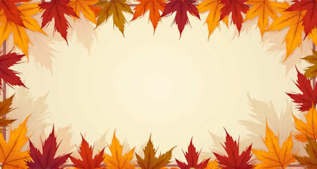 autumn leaves frame