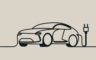 A car is charging its battery