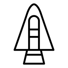 Rocket Startup Outline Icon Style. Simple Finance Vector Illustration